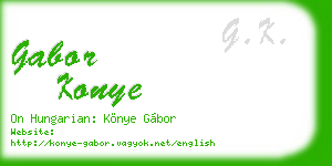 gabor konye business card